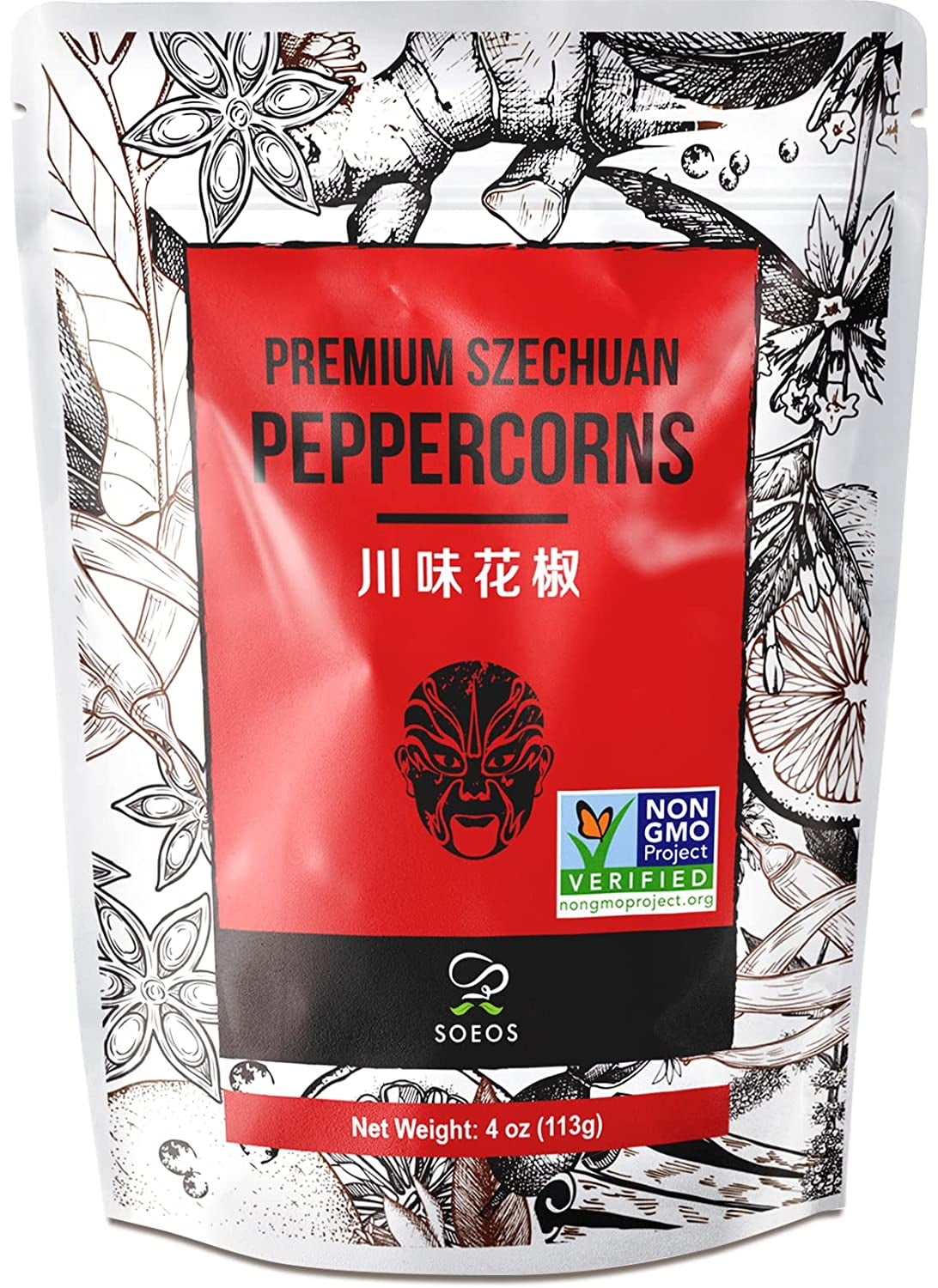 Soeos Premium Szechuan Peppercorns 4oz, Grade A