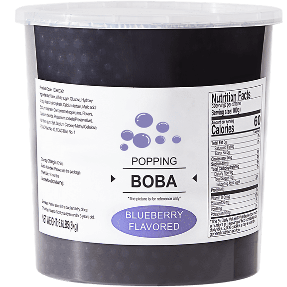 Soeos Blueberry Popping Boba Pearls, 2.99kg Pack, Dessert Sprinkles & Decorations