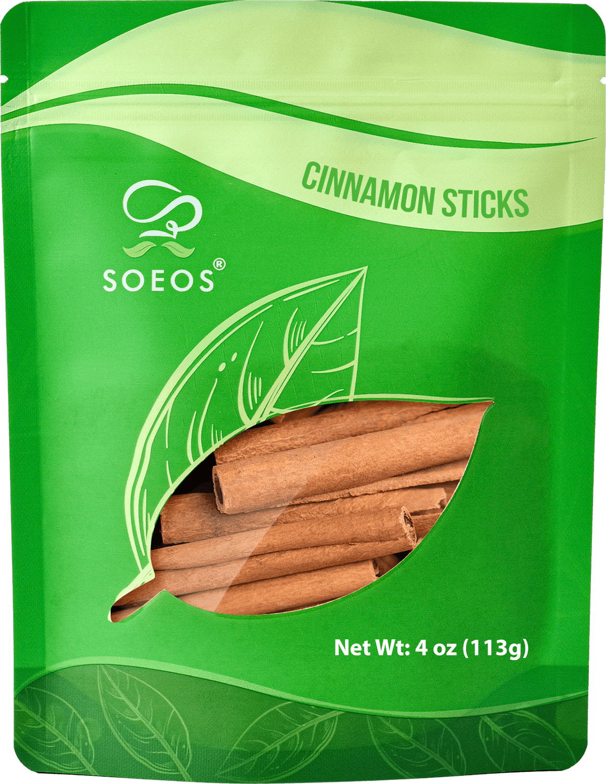 Soeos Cinnamon Sticks, 4 oz (113g), Cassia Cinnamon Stick, Strong Aroma