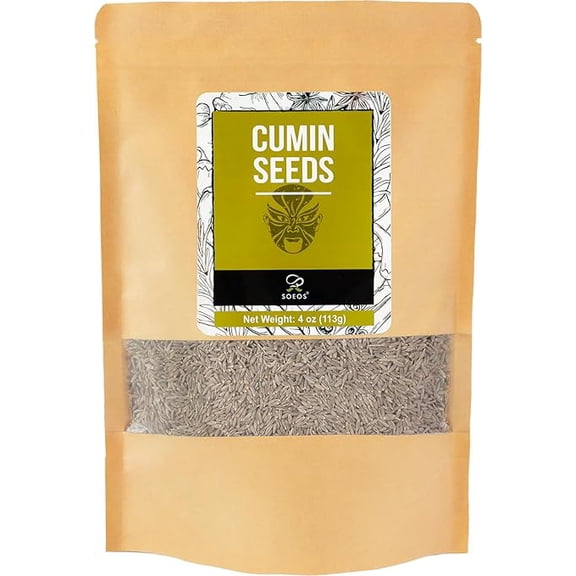 Soeos Cumin Seeds 4 oz (113g), Cumin Seed, Cumin Seeds, Whole Cumin Seed