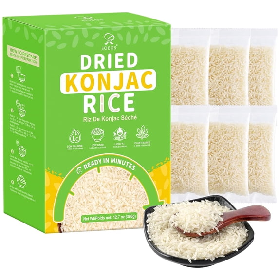 Soeos, Dried Konjac Rice, 360g, Vegan, Keto Friendly - Walmart.com