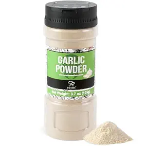 Soeos Garlic Powder (3.7 oz) – Pure Garlic Seasoning for Cooking, Marinades, Soups & Meats, No Additives
