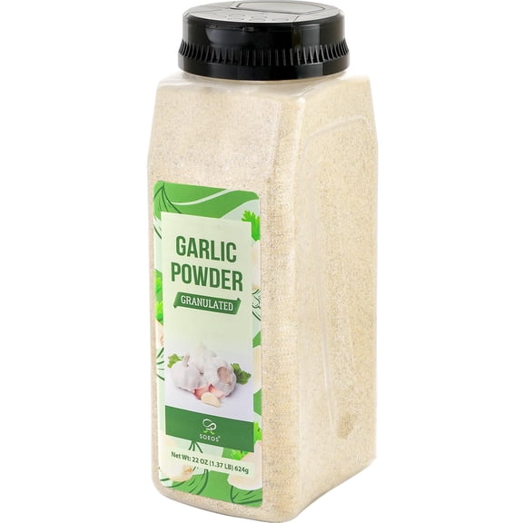 Soeos Garlic Powder, 22 oz, Fine Granulated Garlic Seasoning, Ideal for Cooking, Marinades and Sauces