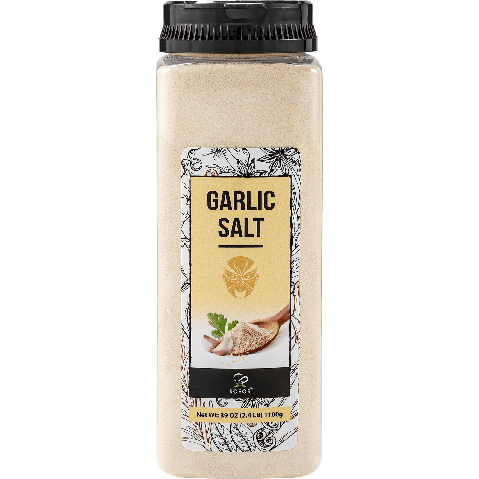 Soeos Garlic Salt, 38.8oz/1.1 kg