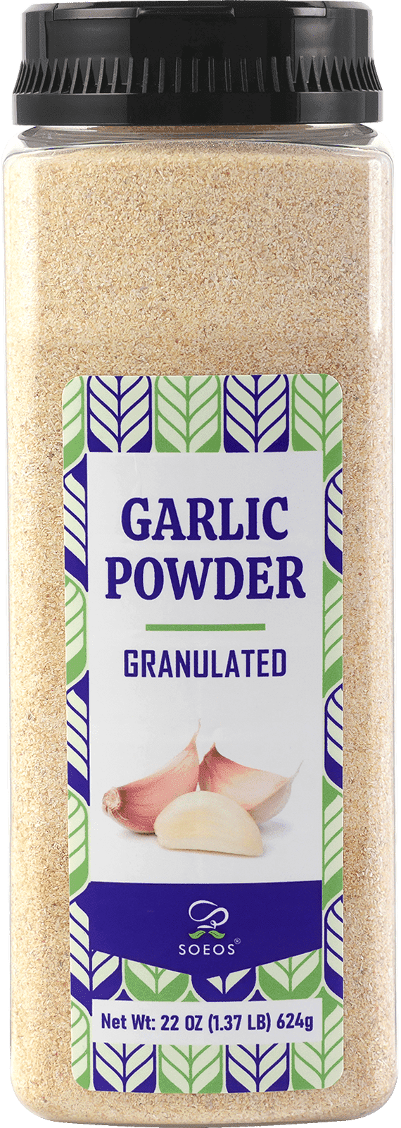 Soeos Pure Granulated Garlic, 22 oz Coarse Ground Garlic Seasoning for Roasting, BBQ Rubs and Everyday Cooking, 624g