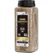 Soeos Table Ground Black Pepper, Freshly Peppercorn Powder Bulk, Packed to Keep Peppers Fresh, Ready to Use Peppercorns for Refill, 18 oz (510g), Regular