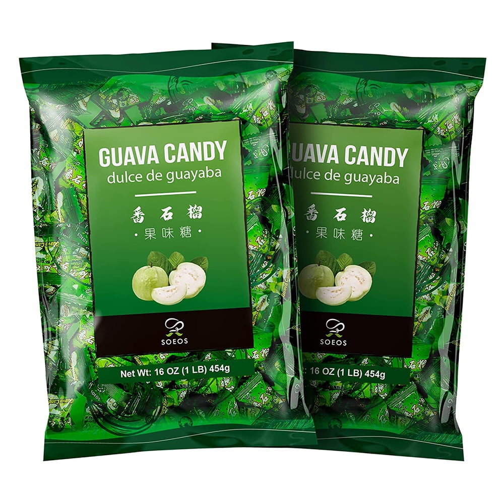 Soeos Guava Candy 32oz (2lbs), Guava Hard Candy, Guava Fruit Candy, Asian Candy