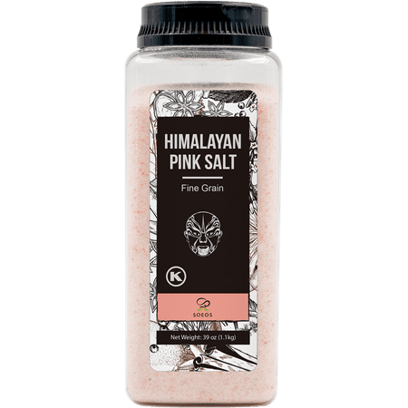 Soeos Pink Salt, Himalayan Pink Salt, 2.4lbs, Fine Grain, Salt for Cooking