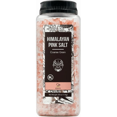 Soeos Himalayan Pink Salt, 39 oz, Coarse Grain, Kosher