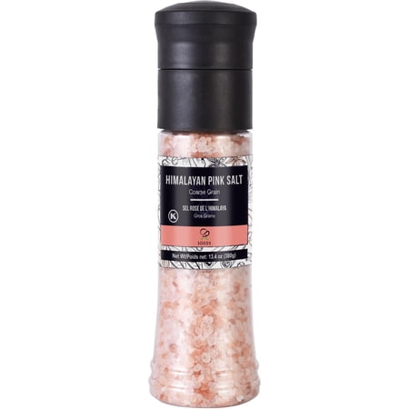 Soeos Salt Grinder Set, Himalayan Pink Salt, Coarse Grain, Salt for Grinder Refill, 13.4 Oz (380g), Refillable Plastic Bottle, Rock Salt, Kosher Salt Set (Pack of 1)