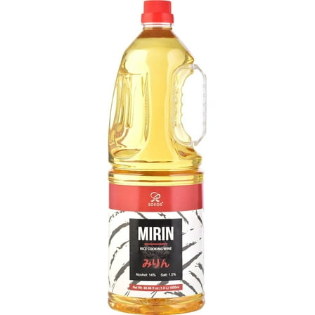 Soeos Mirin Japanese Cooking Wine, Naturally Brewed Sweet Rice Wine, 60oz