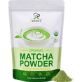 thumbnail image 1 of Soeos Organic Matcha Powder 8 oz (227g) – Japanese Culinary Grade, Fine Ground for Lattes, Smoothies, Baking, and Cooking, 1 of 9