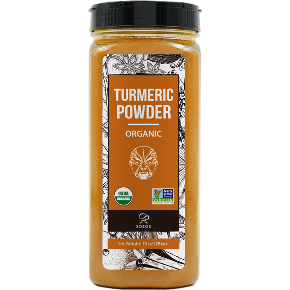 Soeos Organic Turmeric Powder, 10oz (284g)