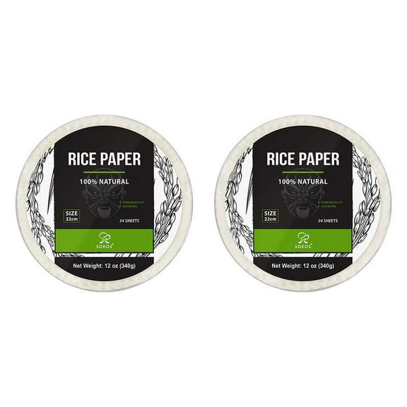 Soeos Rice Paper, 340g, 2 Packs, total weight, 680g