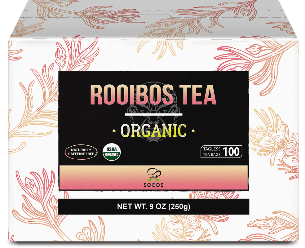 Soeos Rooibos Tea, Rooibos Tea Organic, Rooibos Tea Bags (100 Count