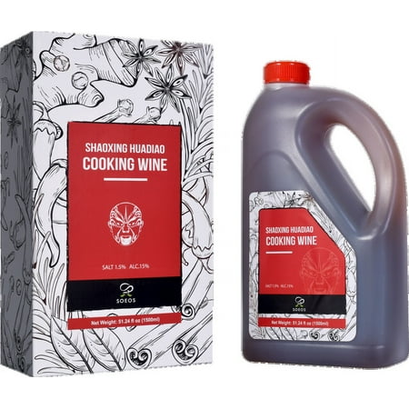 Soeos Shaoxing Cooking Wine Huadiao Rice Wine 51.24oz (1500ml)