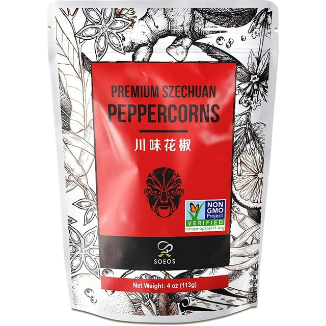 Soeos Sichuan Peppercorns, 4Oz(113G), Authentic Szechuan Red Peppercorn