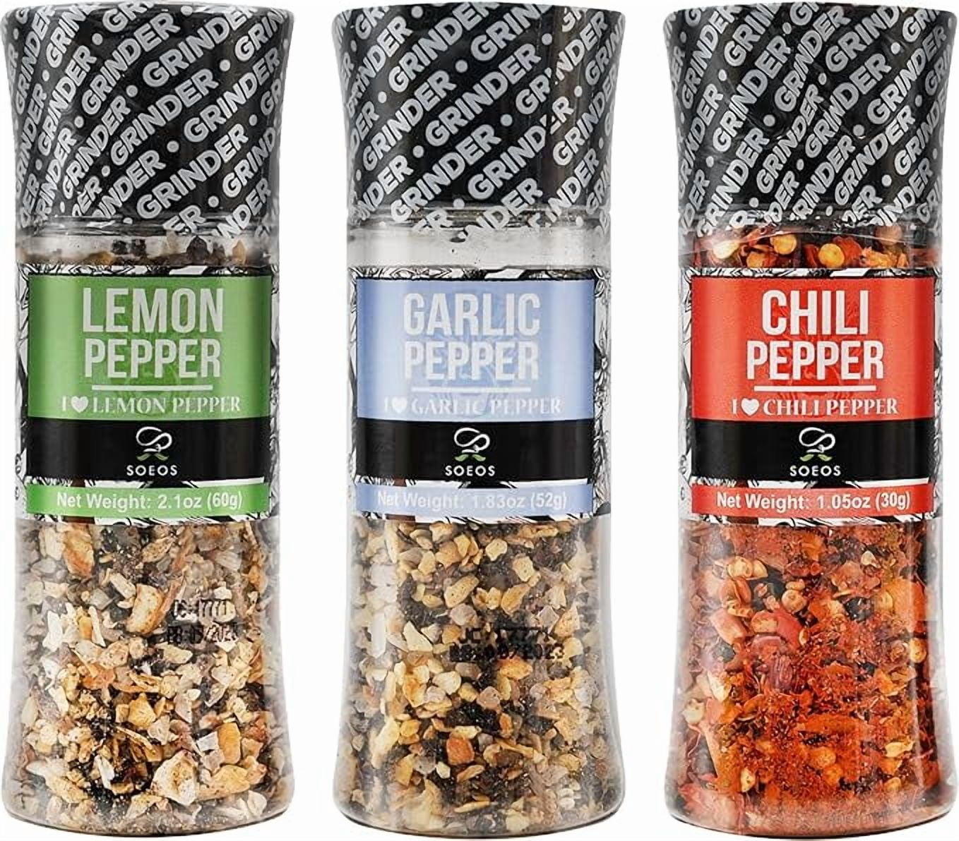 Soeos I Love Pepper Spice Seasoning Set of 3, 4.98oz (142g)