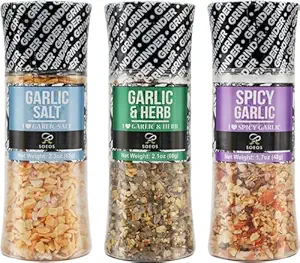 Soeos I Love Garlic Spice Seasoning Set of 3, 6.1 oz (173g)