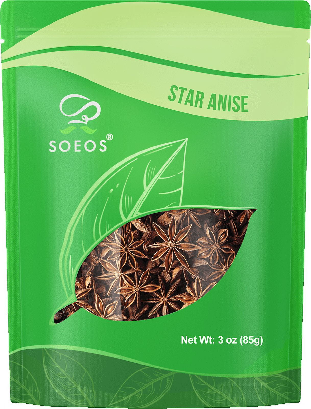 Soeos Star Anise 3 oz (85g) , Aromatic Star Anise