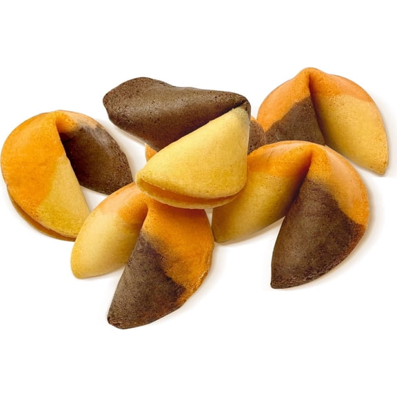 Soeos Three Flavor Fortune Cookies, 25 Pcs. Chocolate, Vanilla, Citrus Flavors