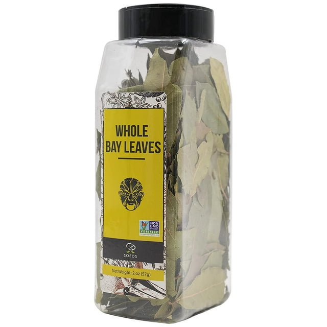Soeos Whole Bay Leaves 2oz, Natural Bay Leaf, NonGMO Verified, Bay