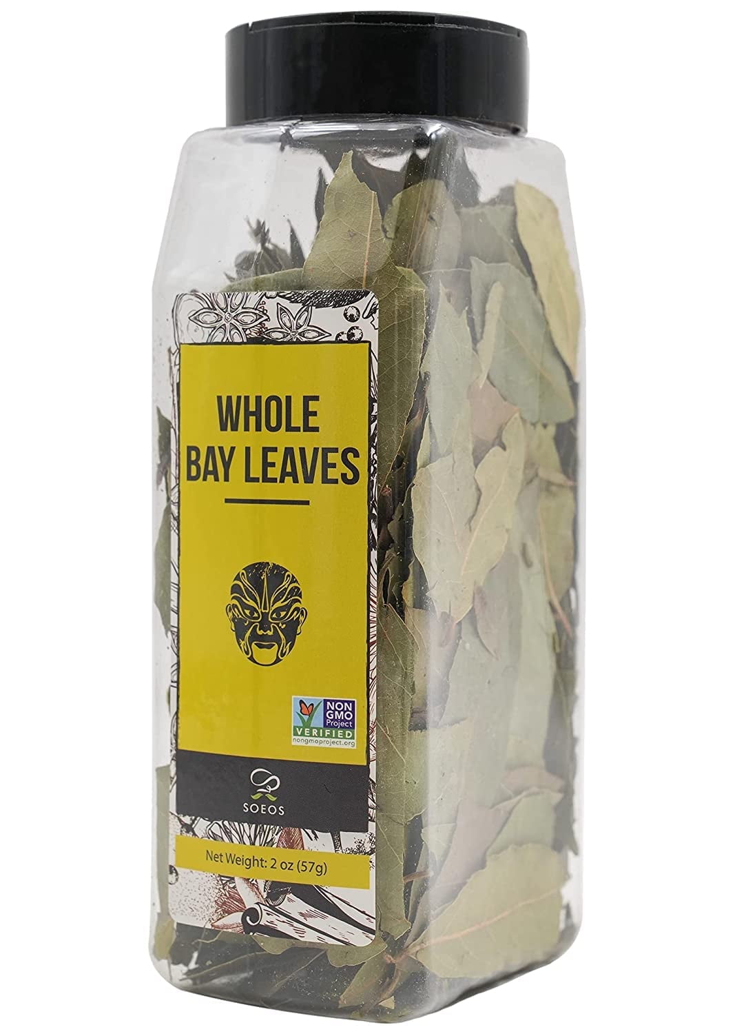 Soeos Whole Bay Leaves 2oz, Non-GMO Verified, Dried Herb