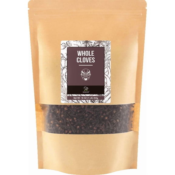 Soeos Whole Cloves 16 oz (1 lb), Fresh Hand Picked Cloves, Great for Food and Tea