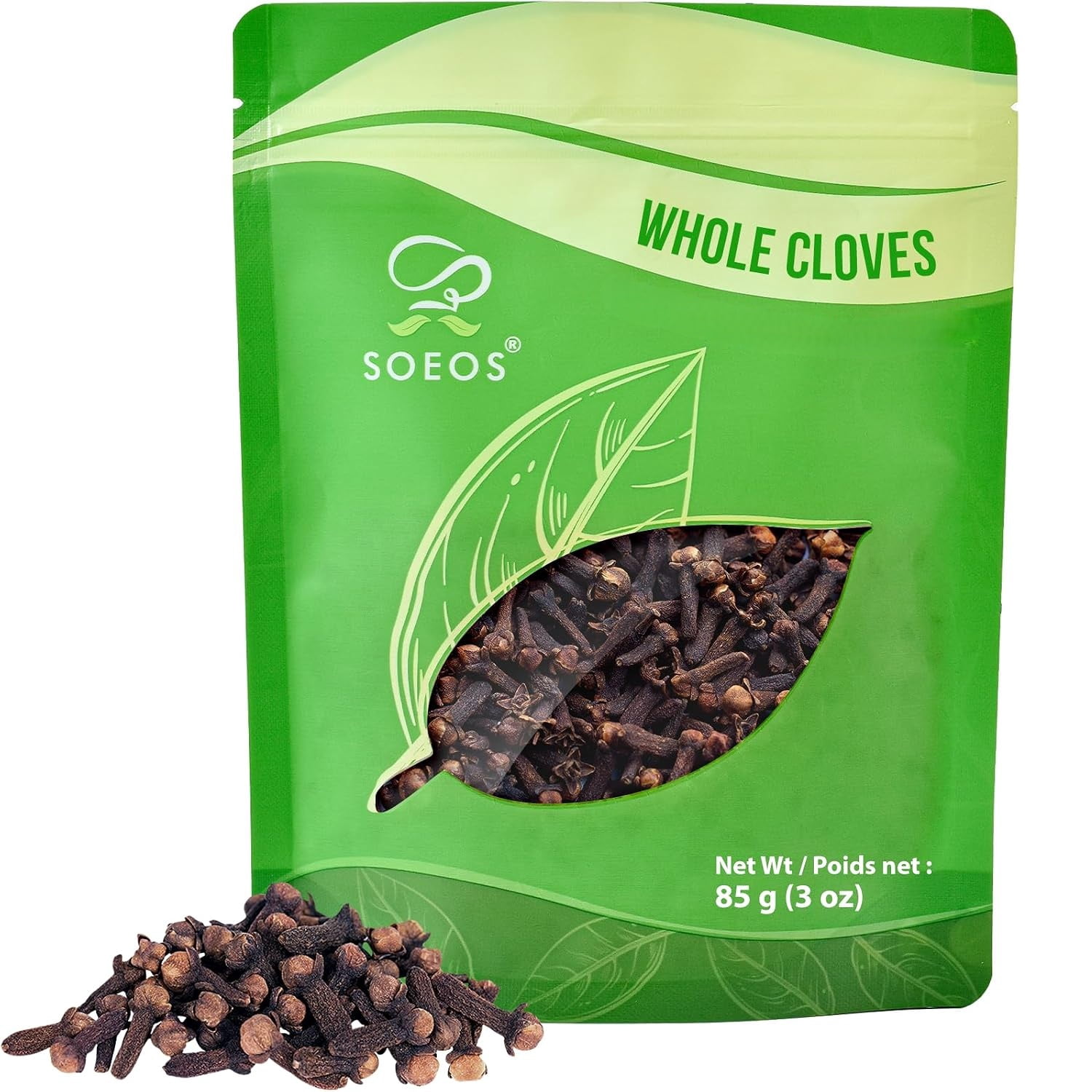 Soeos Whole Cloves, 3 oz (85g), Premium Quality Whole Cloves for Cooking, Baking, and Spices