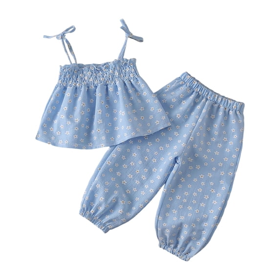 Soepste 3T Girls Clothes Toddler Clothes Toddler Girl Outfits Baby Girl Summer Clothes Sleeveless Tops And Shorts Clothing Sets