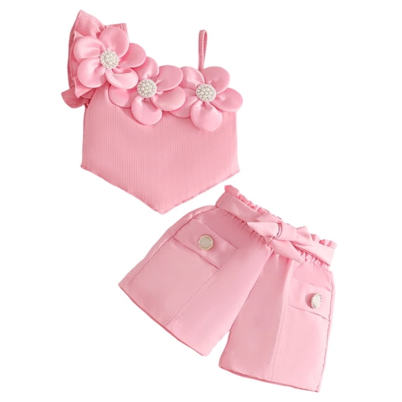 Soepste 3T Summer Clothes Girl Baby Girl Clothes Summer Toddler Girl Outfits Baby Girl Summer Clothes Sleeveless Tops And Shorts Clothing Sets