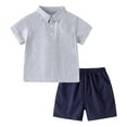 thumbnail image 1 of Soepste Baby Boy Clothes 12-18 Months Boys 5T Clothes Baby Boy Clothes Toddler Boy Summer Outfits Short Sleeve Top T-Shirt & Pocket Pant Set 2 Piece, 1 of 5