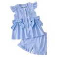 thumbnail image 1 of Soepste Baby Girl 9-12 Months Clothes Baby Girl Spring Outfits Toddler Girl Outfits Baby Girl Summer Clothes Sleeveless Tops And Shorts Clothing Sets, 1 of 8