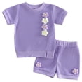 thumbnail image 1 of Soepste Baby Outfits Girl Baby Girl Clothes 12-18 Months Toddler Baby Girls Summer Clothes Short Sleeve T-Shirt Tops Short Sets Cute Outfits, 1 of 7