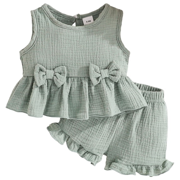 Soepste Baby Summer Clothes Toddler Girl Clothes 2T Summer Toddler Girl Clothes Baby Girl Sleeveless Shirt Shorts Set Cute Outfits