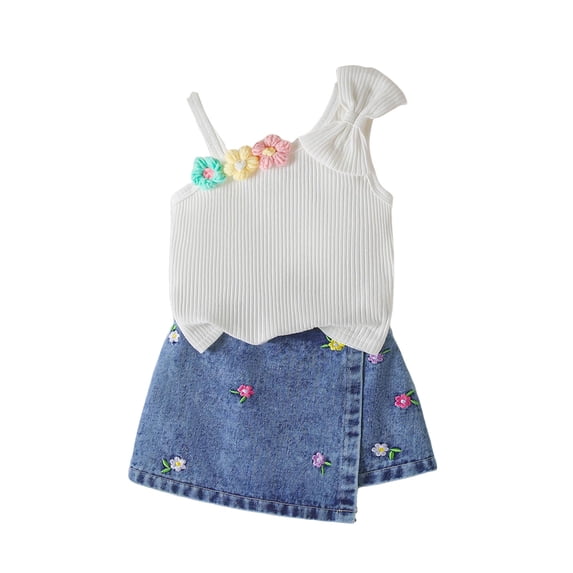Soepste Baby Summer Clothes Toddler Outfits For Girls Baby Girls And Toddler Sleeveless Tank Top And Shorts 2-Piece Set