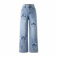 thumbnail image 1 of Soepste Baggy Jeans For Girls Girls Pants Size 10 Girls Jeans Elastic Waist Wide Leg Pants Kids Jeans, 1 of 7