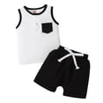 thumbnail image 1 of Soepste Boy Outfits 2T Boy Clothes Baby Boy Clothes Toddler Boy Summer Outfits Short Sleeve Top T-Shirt & Pocket Pant Set 2 Piece, 1 of 9