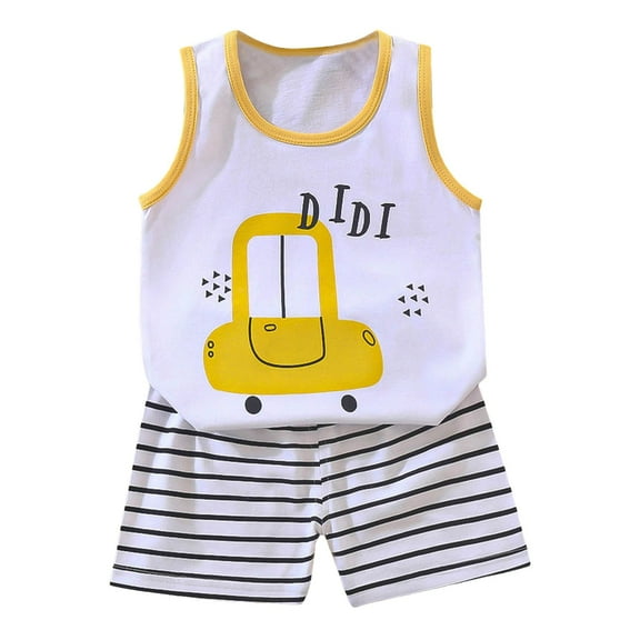 Soepste Boys 2 Piece Outfits 3T Boy Clothes Boy Girls Toddler Summer Outfit T-Shirt Toddler Boy Summer Clothes Short Set