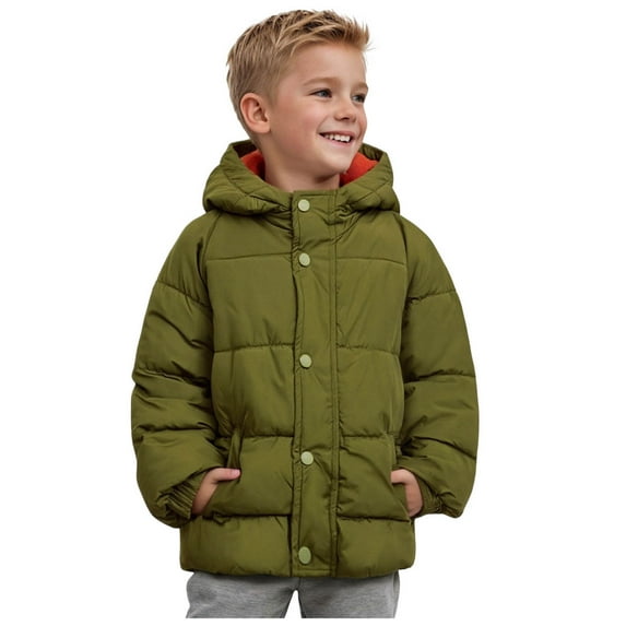 Soepste Boys Fall Jacket Coats For Kids Kids Boy'S Winter Coat Windbreaker Warm Cotton Jacket Outdoor Coats With Hood