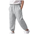 thumbnail image 1 of Soepste Boys Joggers Size 8 Pants For Teens Boy'S Active Athletic Casual Jogger Sweatpants With Pockets Grey 11-12 Years, 1 of 7