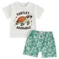 thumbnail image 1 of Soepste Boys Spring Outfits 4T Boys Clothes Toddler Boy Clothes Summer Outfits Kids Short Sleeve T-Shirt And Shorts, 1 of 5