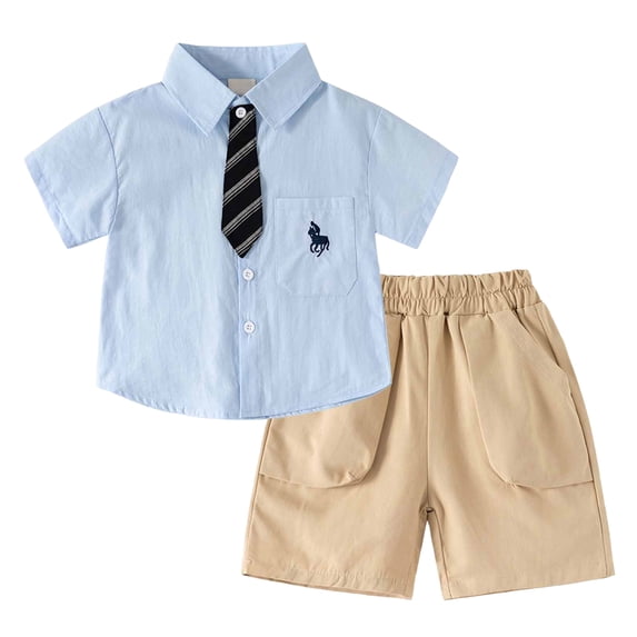 Soepste Boys Summer Clothes 4T Boys Clothes Toddler Boy Clothes Summer Outfits Kids Short Sleeve T-Shirt And Shorts