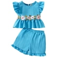 thumbnail image 1 of Soepste Girls Clothes 3T Girls Outfits Toddler Girls Summer Outfit Top And Shorts Clothing Set, 1 of 7