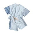 thumbnail image 1 of Soepste Girls Summer Clothes Toddler Outfits For Girls Toddler Baby Girls Summer Clothes Short Sleeve T-Shirt Tops Short Sets Cute Outfits, 1 of 4