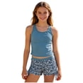 thumbnail image 1 of Soepste Girls Swim Suits Girls Swimsuits Size 10-12 Girls Swimsuit 2 Piece Girls Tankini Swimsuit Drawstring Printed Swim Shorts Girl Bathing Suit, 1 of 8