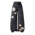 thumbnail image 1 of Soepste Girls Wide Leg Jeans Girls Pants Size 10-12 Tween Girls Wide Leg Jeans Pockets, Elastic Waistband Cute Baggy Denim Pants For Girls Clothing, 1 of 9