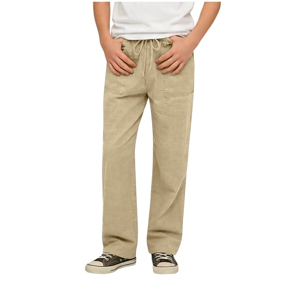 Soepste Pants For Boys 5T Boys Pants Elastic Waist Joggers Kids Athletic Baggy Outdoor Hiking Pants With Pockets