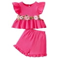 thumbnail image 1 of Soepste Sets For Girls 4T Girls Outfits Toddler Girls Summer Outfit Top And Shorts Clothing Set, 1 of 7