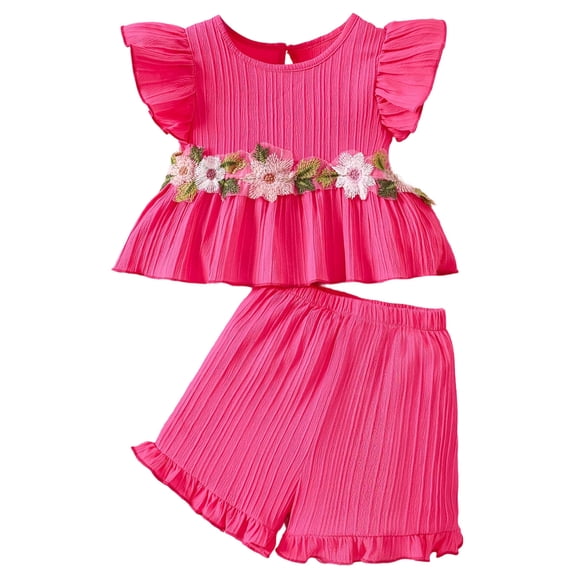 Soepste Sets For Girls 4T Girls Outfits Toddler Girls Summer Outfit Top And Shorts Clothing Set